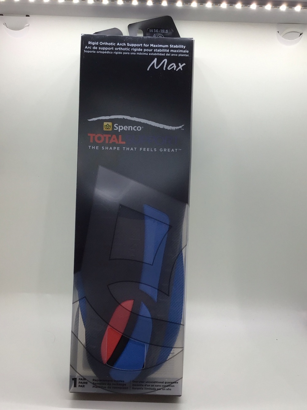 Spenco Total Max Men's Blue and Red Orthotic Insoles